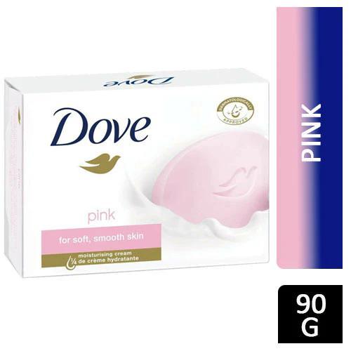 Dove Pink Soft & Smooth Skin Bar Care Moisturising Cream Face Body Bars 90 g