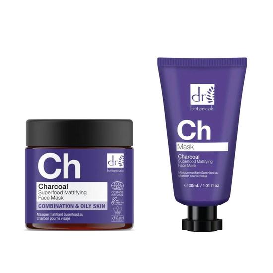 Dr Botanicals Anti-Ageing Charcoal Superfood Face Mask Duo