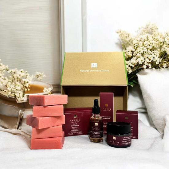 Dr Botanicals Anti-Ageing La Rose Francaise Evening Skin Care Gift Set