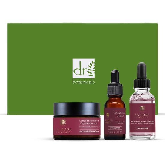 Dr Botanicals Anti-Ageing La Rose Francaise Night Moisturiser, Facial Serum, Eye Serum