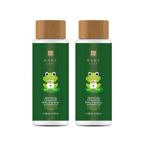 Dr Botanicals Baby Lux Aloe Vera & Chamomile Baby Shampoo & Bath Gel Twin Value Savings Pack 200ml