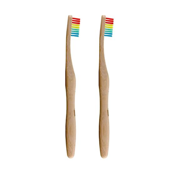 Dr Botanicals Bamboo Toothbrush Rainbow Twin Value Savings Pack