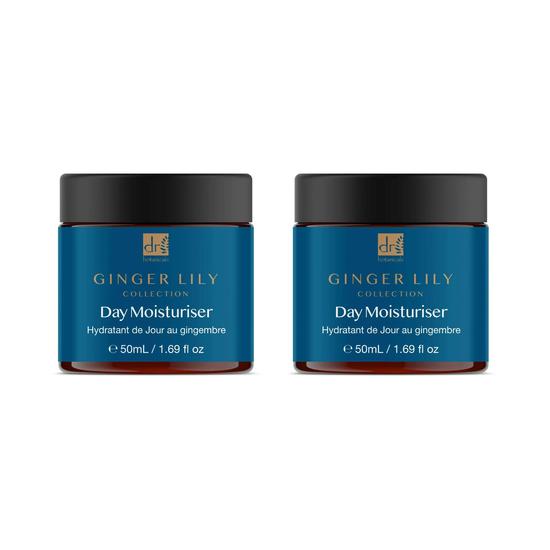 Dr Botanicals Gingerlily Day Moisturiser Twin Value Savings Pack 50ml