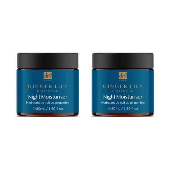 Dr Botanicals Gingerlily Night Moisturiser Twin Value Savings Pack 50ml