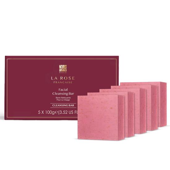 Dr Botanicals La Rose Francaise Facial Cleansing Bar Pack Of 5