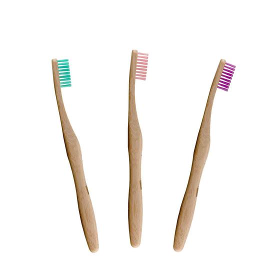 Dr Botanicals Pastel Bamboo Toothbrush Kit