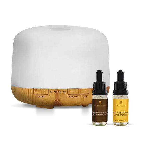 Dr Botanicals Premium 5 In 1 Aromatherapy Soothing Ylang Ylang + Aromatic Sandalwood Diffuser Kit