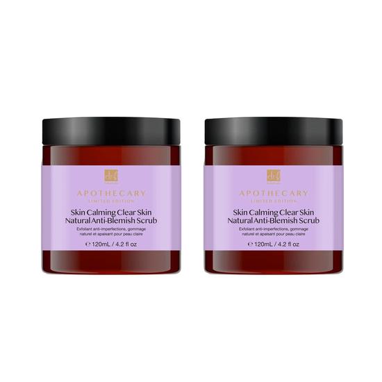 Dr Botanicals Skin Calming Clear Skin Natural Anti-Blemish Scrub Twin Value Savings Pack 120ml