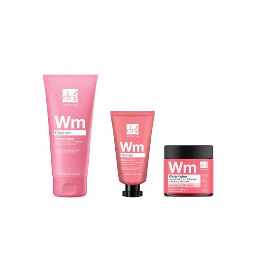Dr Botanicals Watermelon Superfood 2-in-1 Cleanser & Makeup Remover Trio