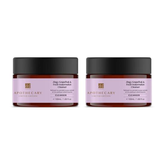 Dr Botanicals Zingy Grapefruit & Fresh Watermelon Cleanser Twin Value Savings Pack 100ml