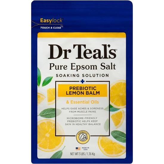 Dr Teal's Epsom Salt Soaking Solution Prebiotic Lemon Balm 1.36kg