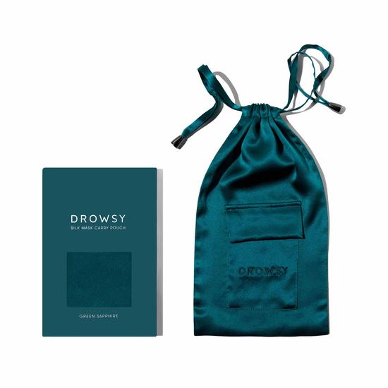 Drowsy Sleep Co Green Sapphire Silk Carry Pouch