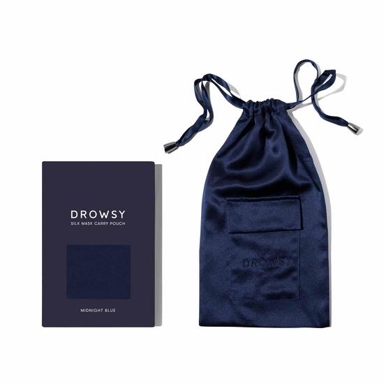 Drowsy Sleep Co Midnight Blue Silk Carry Pouch