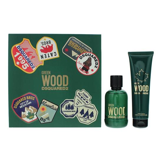 Dsquared2 Green Wood 2 Piece Eau De Toilette Gift Set 100ml