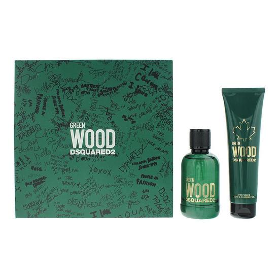 Dsquared2 Green Wood Eau De Toilette 100ml + Shower Gel 150ml Gift Set 100ml