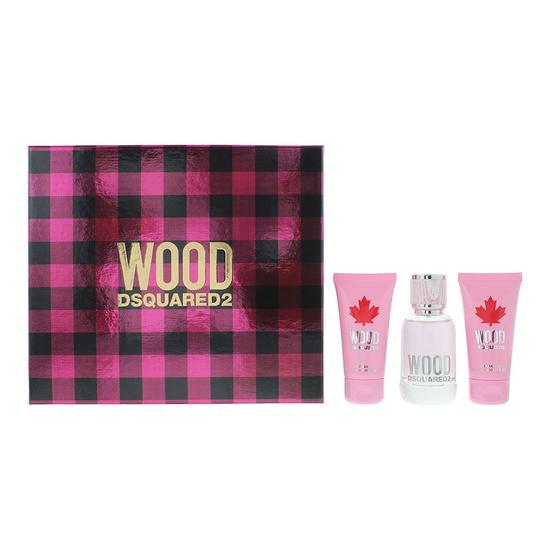 Dsquared2 Wood Eau De Toilette 50ml, Body Lotion 50ml + Shower Gel 50ml Gift Set 50ml