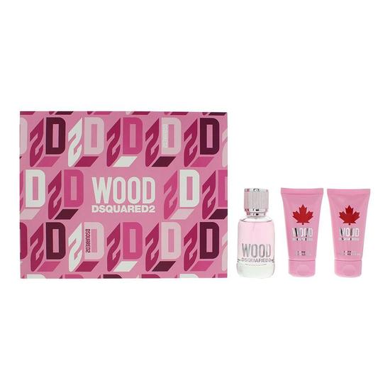 Dsquared2 Wood Eau De Toilette Shower Gel + Body Lotion Gift Set 50ml