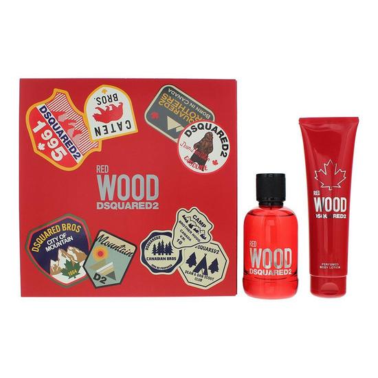 Dsquared2 Wood Red 2 Piece Eau De Toilette Gift Set 100ml