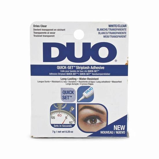 DUO Quick Set Striplash Adhesive White/Clear 7g (Imperfect Box)