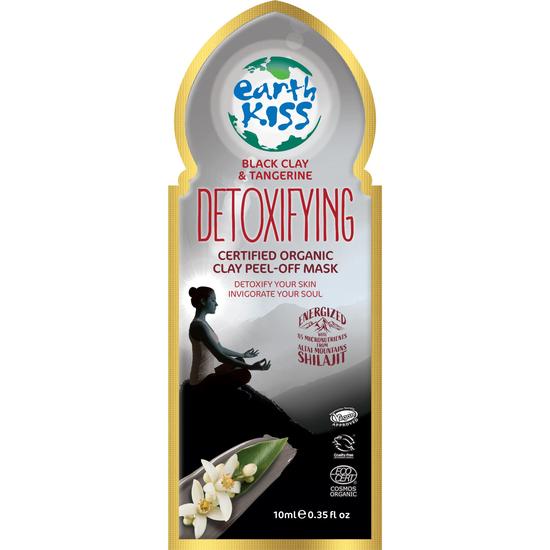 Earth Kiss Inspirations Detoxifying Organic Clay Peel Off Mask With Shilajit, Black Clay & Tangerine To Detoxify Your Skin 10ml