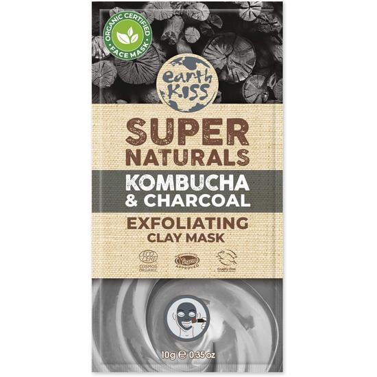 Earth Kiss Super Naturals Exfoliating Kombucha & Charcoal Clay Mask 10g