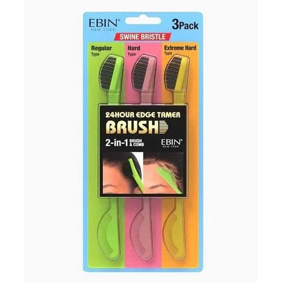 Ebin New York 24h Swine Bristle 2in1 Edge Tamer Brush