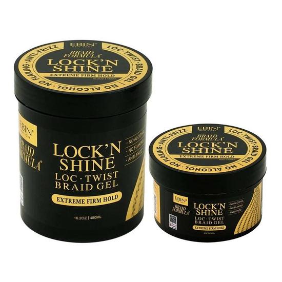 Ebin New York Braid Formula Lock N Shine Extreme Firm Hold Gel 236ml