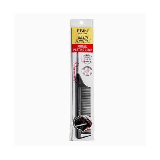 Ebin New York Braid Formula Pintail Parting Carbon Comb Black