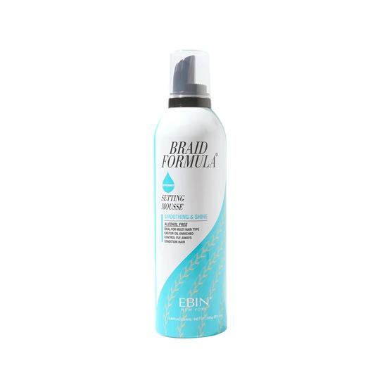 Ebin New York Braid Formula Setting Mousse With Menthol 354ml / Blue