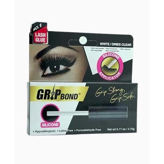 Ebin New York Grip Bond Eyelash Adhesive White Clear With Silicon Applicator