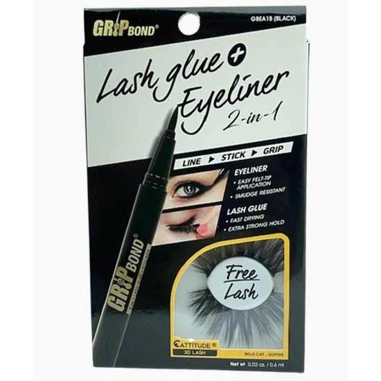 Ebin New York New York 2 In 1 Lash Glue & Eyeliner GBEA1B BLACK 6ml