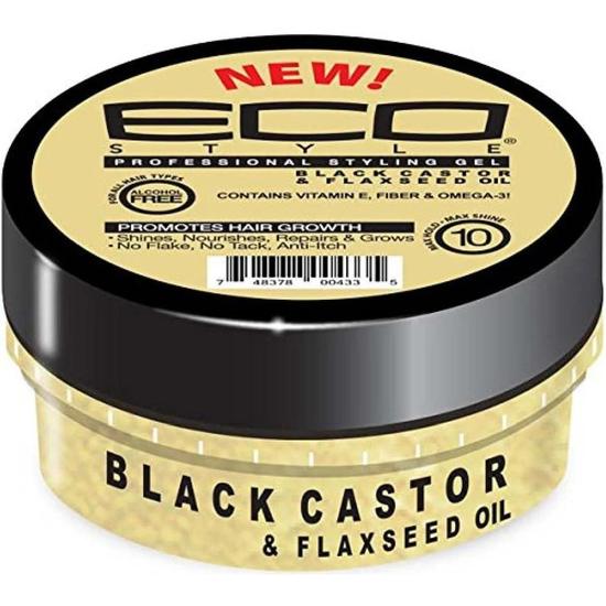 Eco Style Black Castor Oil & Flax Seed Oil Styling Gel All Sizes 89ml