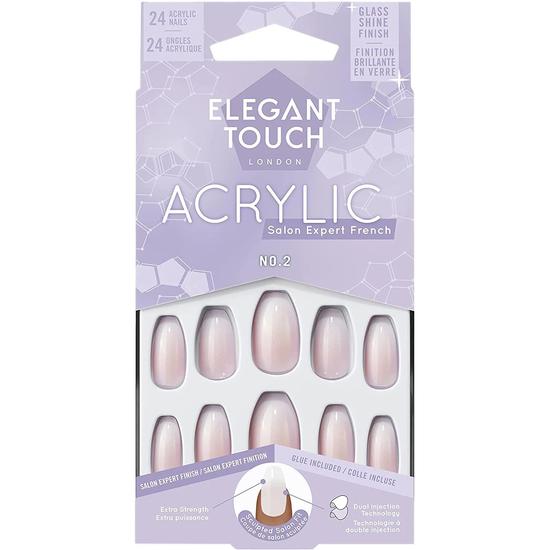Elegant Touch Acrylic French Coffin False Nails