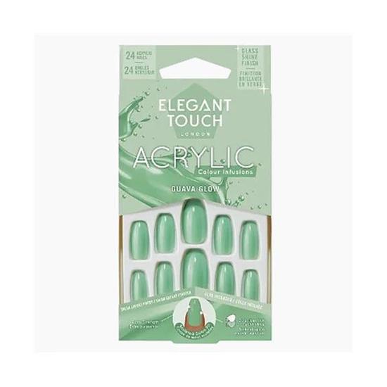 Elegant Touch Acrylic Guava Glow 24 Nails