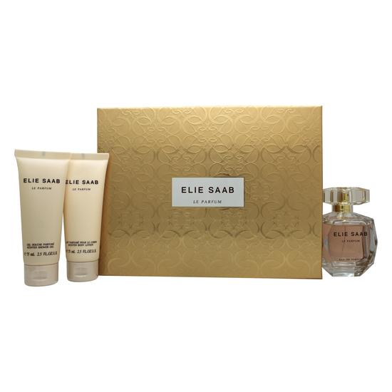 Elie Saab Le Parfum Gift Set 90ml Eau De Parfum + 75ml Body Lotion + 75ml Shower Cream