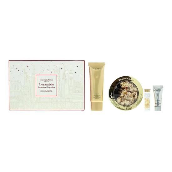 Elizabeth Arden Ceramide Gift Set: Advanced Ceramide Capsules 60pcs Advanced Ceramide Eye Serum 7pcs Ceramide Purifying Cream Cleanser 50 4 Piece