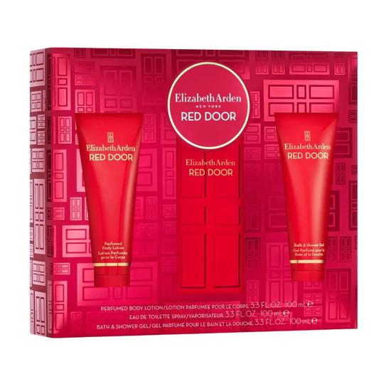 Elizabeth Arden Red Door Eau De Toilette Women's Gift Set Perfume 100ml With 100ml Body Lotion & 100ml Shower Gel