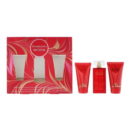 Elizabeth Arden Red Door Eau De Toilette Women's Gift Set Perfume With Body Lotion & Shower Gel 30ml