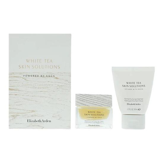 Elizabeth Arden White Tea Skin Solutions Gift Set: Cleanser 50ml Gel-Cream 50ml 2 Piece