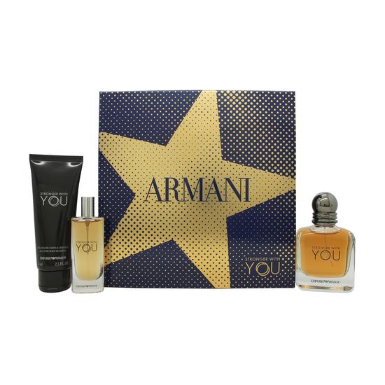 Emporio Armani Stronger With You Gift Set 50ml Eau De Toilette + 75ml Shower Gel