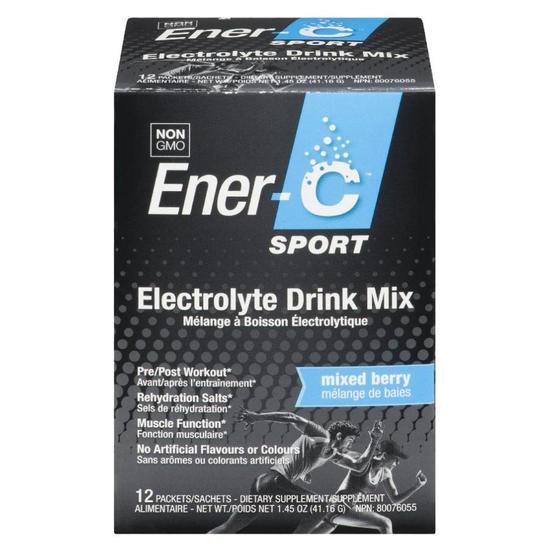 Ener-Life Ener-C Electrolyte Sports Drink Mixed Berry Sachets 12 Sachets