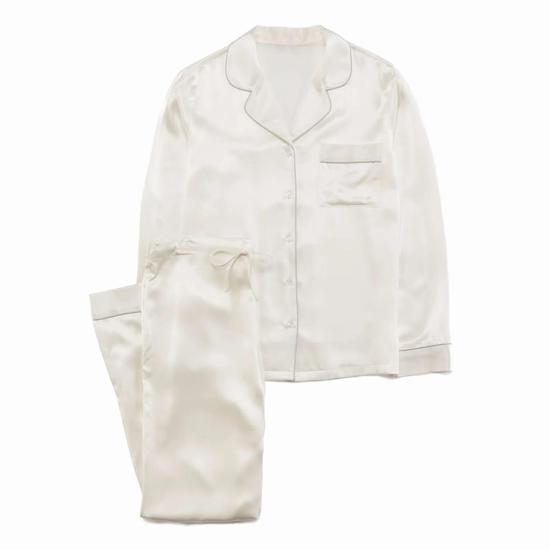 ESPA Freya Silk Pyjamas XS Pearl White Imperfect Box