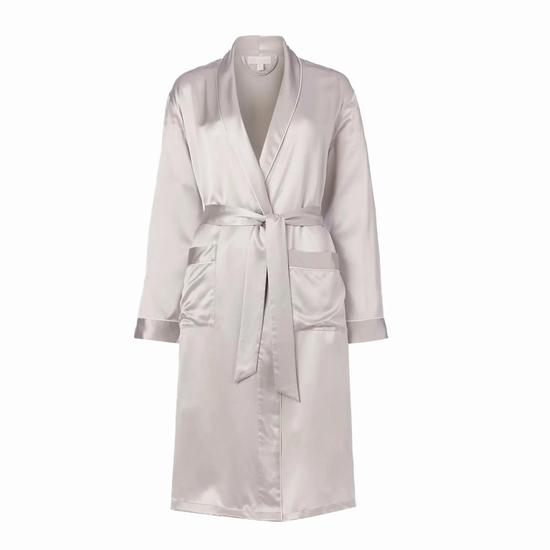 ESPA Lunar Silk Robe L/XL Moonlight Grey Imperfect Box