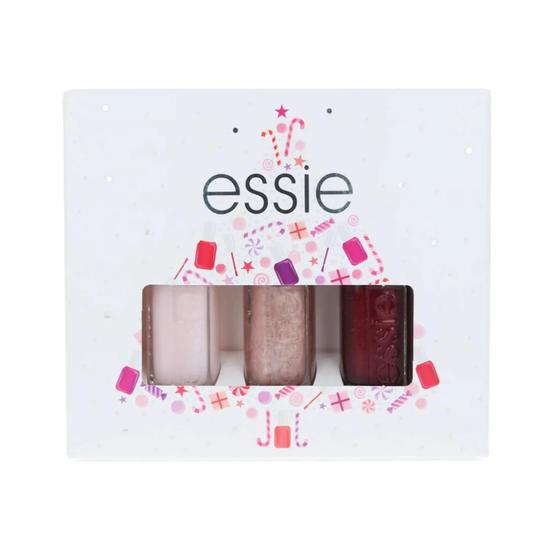 essie Christmas Mini Trio Nail Polish Set Red, Green & Gold