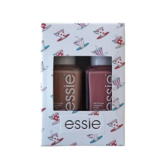 essie Tea For Two Nudes Nail Polish Set Eternal Optimist & Spin The Bottle