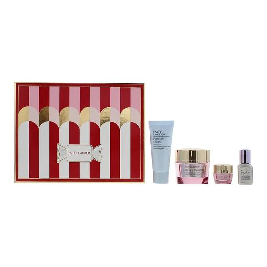 Estée Lauder Firm + Glow Skin Care Delights Gift Set: Treatment 15ml Face & Neck Cream 50ml Eye Cream 5ml Foam Cleanser 30ml 4 Piece