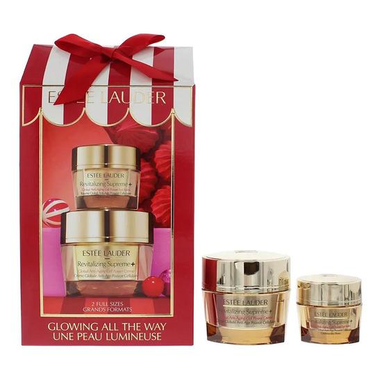 Estée Lauder Glowing All The Way Gift Set: Global Anti-Ageing Cell Power Cream 50ml Cell Power Eye Balm 15ml 2 Piece