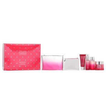 Estée Lauder Nutritious Super-Pomegranate Reveal A Rosy Radiance Set: Moisture Creme+ Milky Lotion Light+ Lotion+ Cleansing Foam