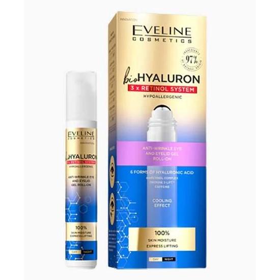 Eveline Bio Hyaluron Anti Wrinkle Eye & Eyelid Gel Roll On 15ml