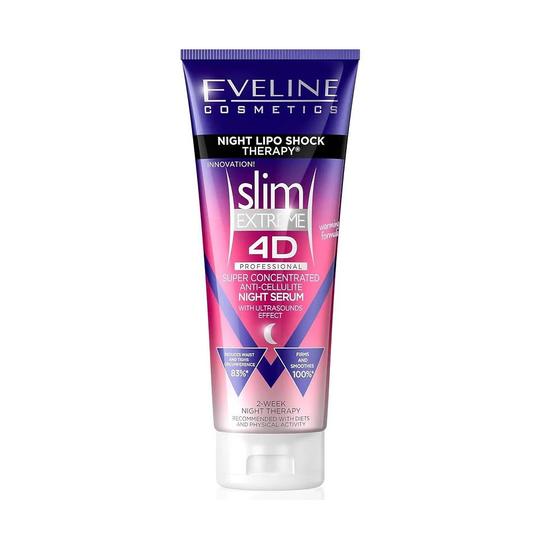 Eveline Slim 4d Extreme Super Concentrated Night Anti Cellulite Body Serum 250ml